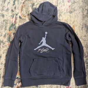 Jordan Boy's Dark Blue Hoodie with Iconic Logo